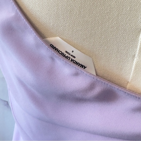 NWOT Amanda Uprichard X Revolve Viera Women's Lavender Feather Dress Small - Picture 12 of 12